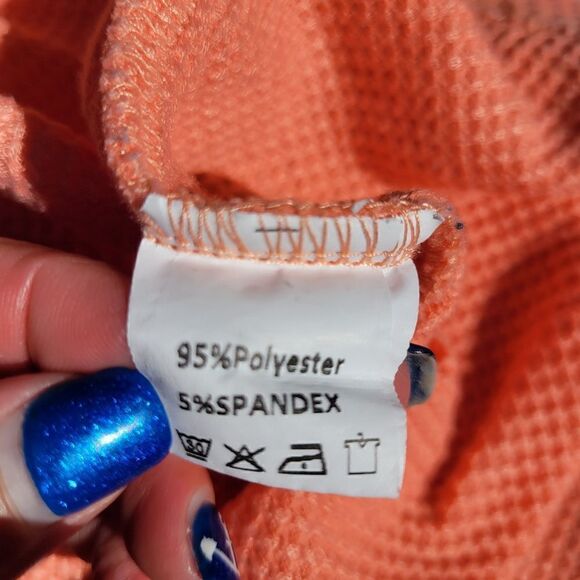 Glanzition Womens Tops Casual V Neck Button Up Loose Waffle Knit Tunic Henley M - Picture 11 of 16